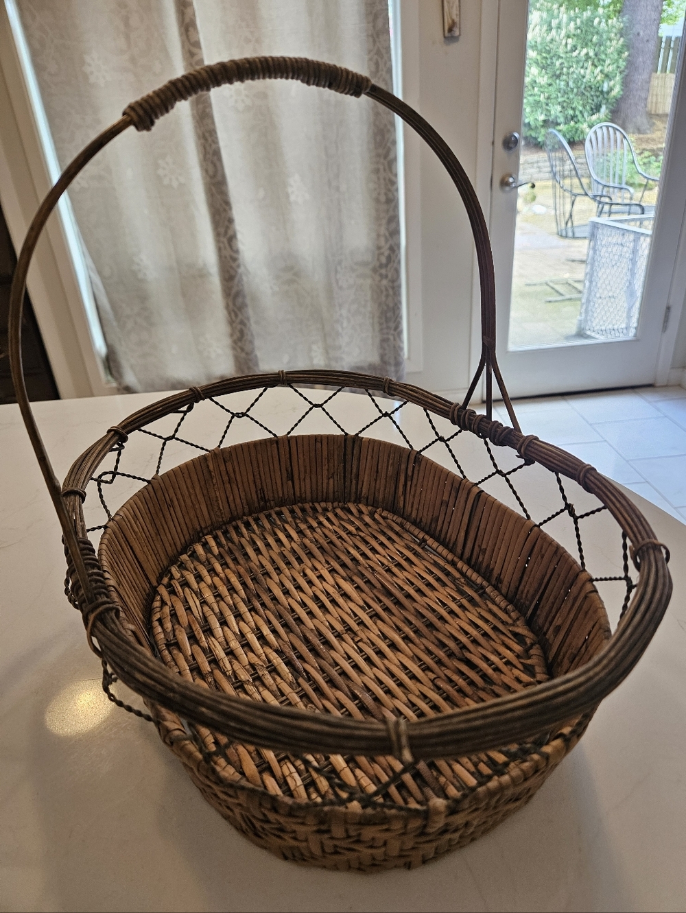 Wicker And Copper Basket
